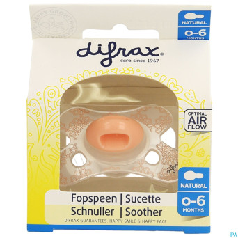 Difrax sucette natural 0-6m girl