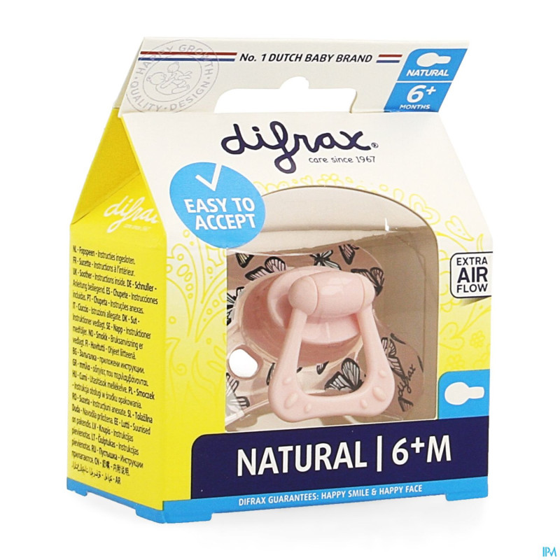 Difrax sucette natural 6m+ girl
