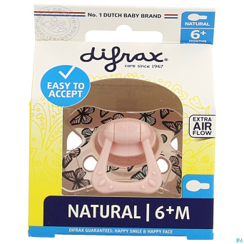 Difrax sucette natural 6m+ girl