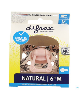 Difrax sucette natural 6m+ girl