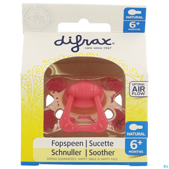 Difrax sucette natural 6m+ girl