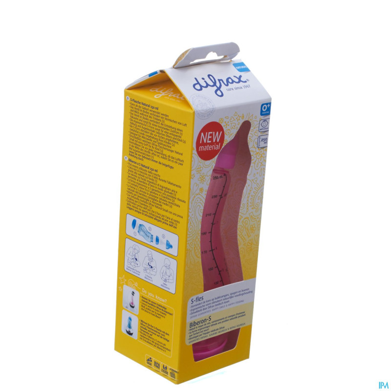 Difrax biberon-s natural girl 250ml