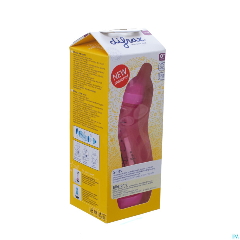 Difrax biberon-s wide girl 310ml