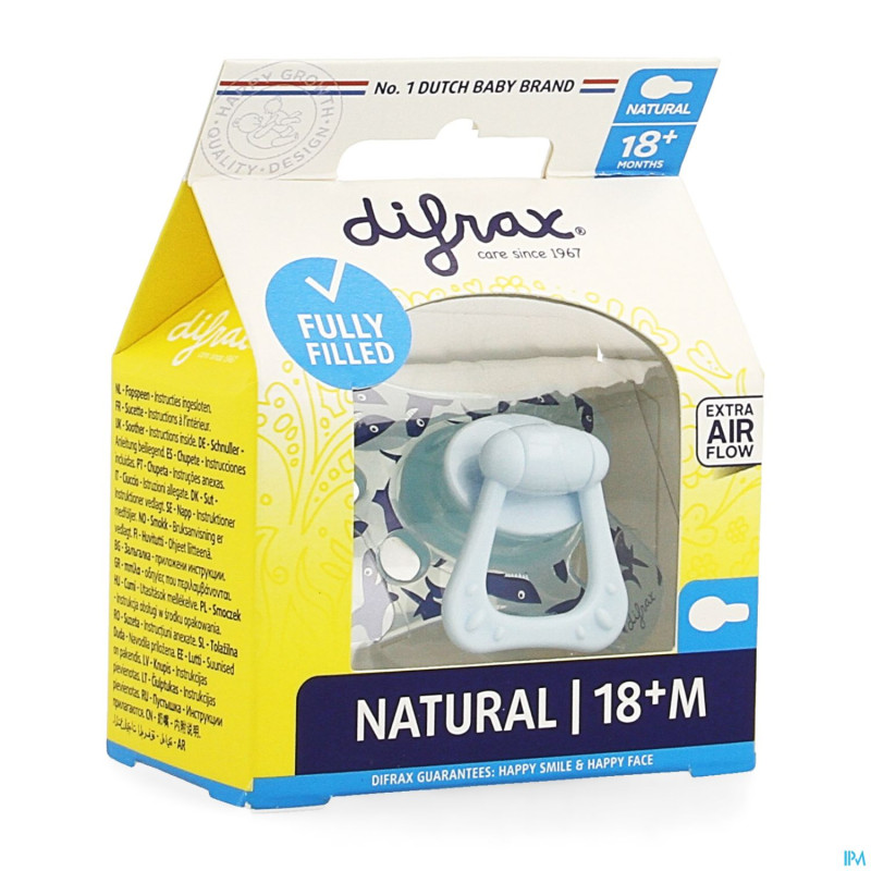 Difrax sucette natural 18m+ boy