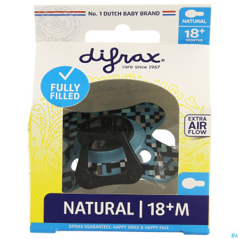Difrax sucette natural 18m+ boy