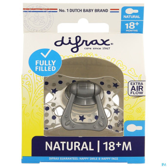 Difrax sucette natural 18m+ boy