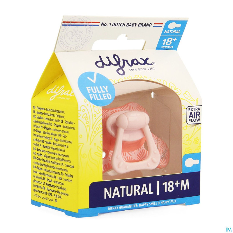Difrax sucette natural 18m+ girl