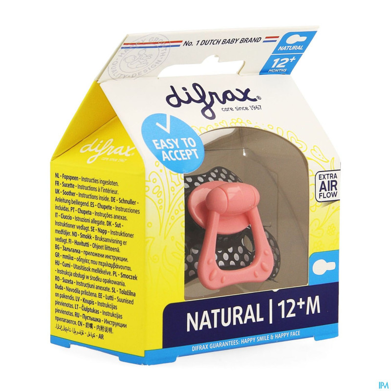 Difrax sucette natural 12m+ girl