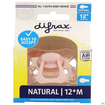 Difrax sucette natural 12m+ girl