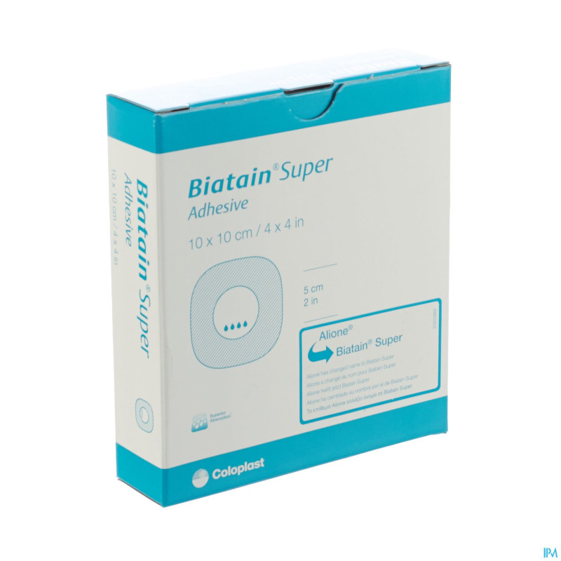 Biatain super adhesif    10,0cmx10,0cm 10 4610