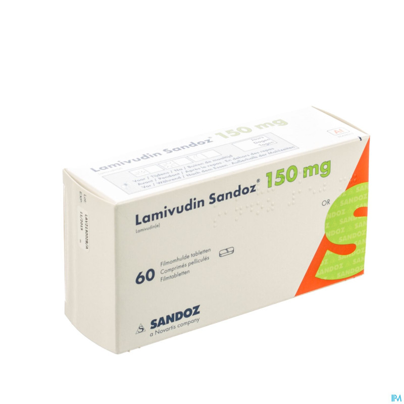 Lamivudine sandoz 150 mg comp pell  60