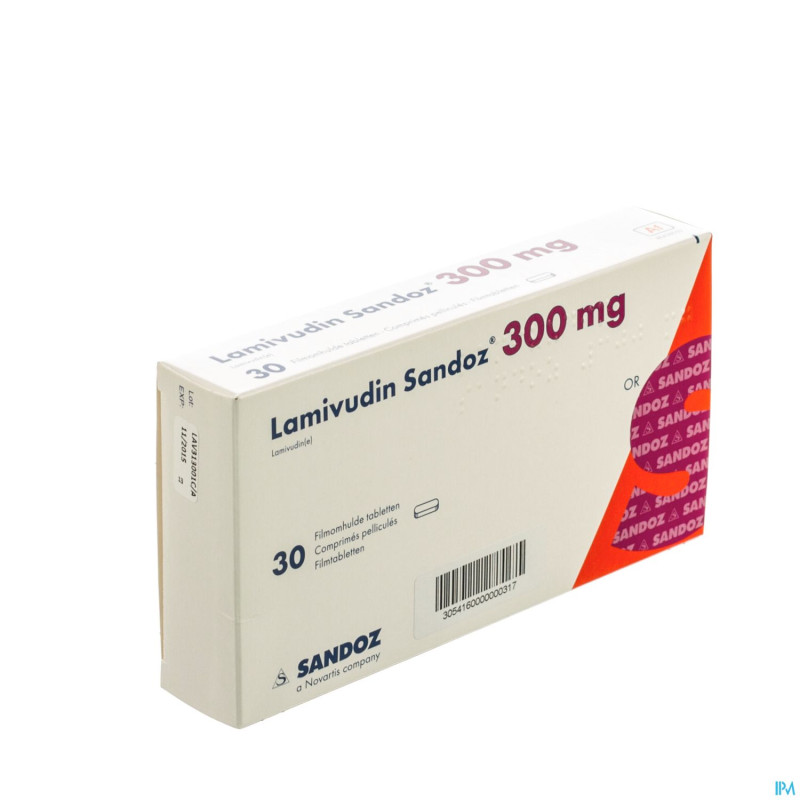 Lamivudine sandoz 300 mg comp pell  30