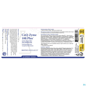 Coq-zyme 100 plus    caps 60x100mg