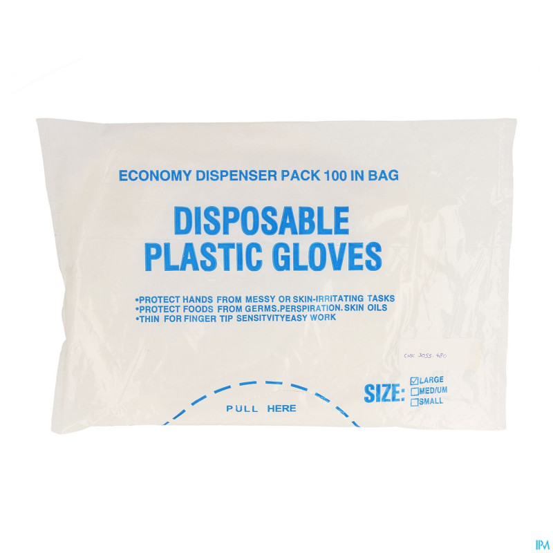 Moufles plastique lisse large 100