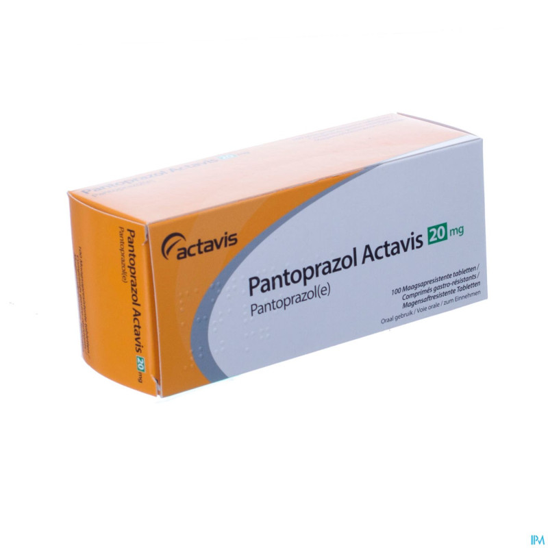 Pantoprazol 20mg actavis gastro resist tabl 100