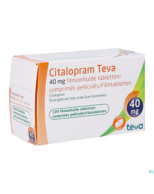 Citalopram teva 40 mg comp pell 100 x 40 mg