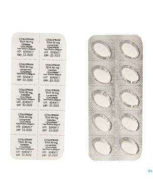 Citalopram teva 40 mg comp pell 100 x 40 mg