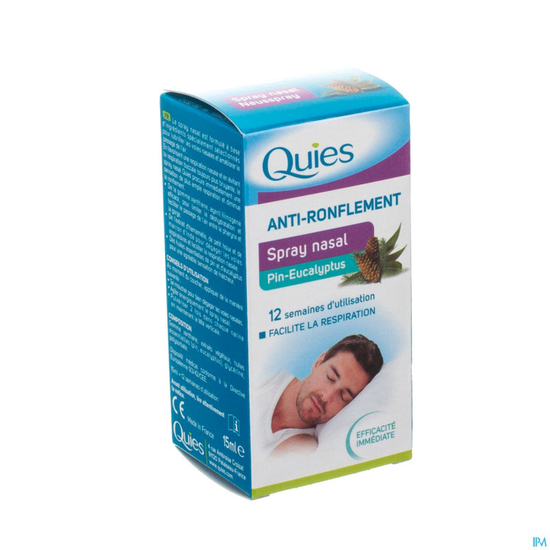 Quies a/ronflement pin-eucalyptus spray nasal 15ml