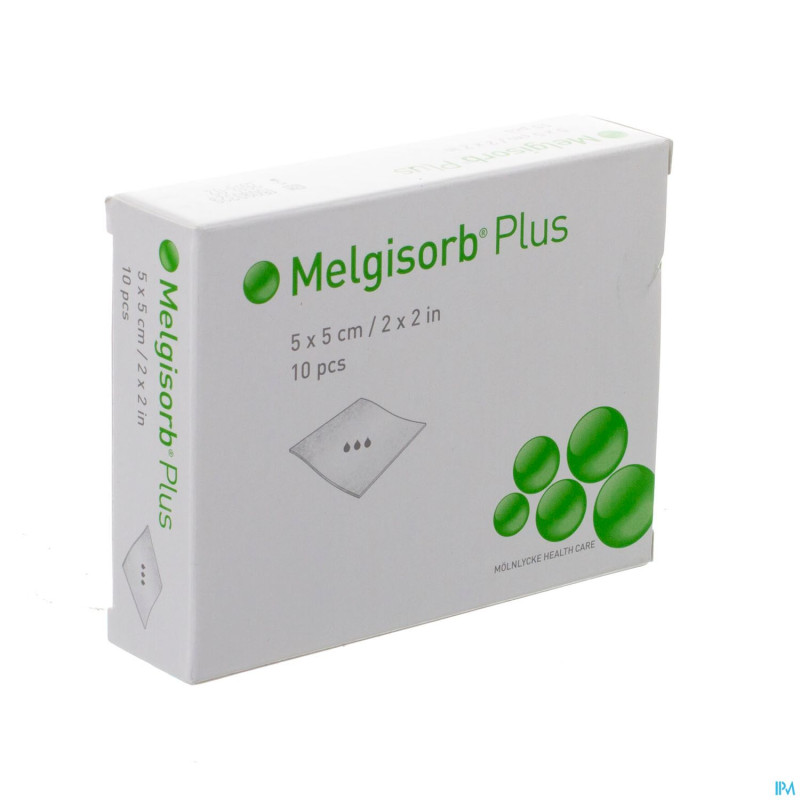 Melgisorb plus cp ster  5x 5cm 10 252000