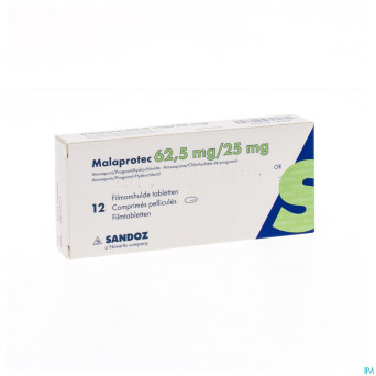 Malaprotec  62,5mg/ 25mg sandoz comp pell  12