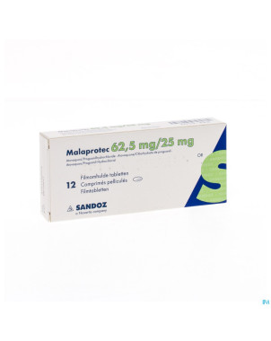 Malaprotec  62,5mg/ 25mg sandoz comp pell  12