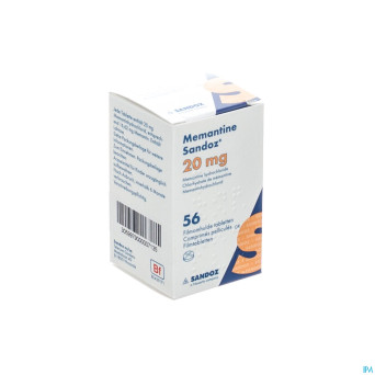 Memantine sandoz 20 mg comp pell 56 x  20 mg