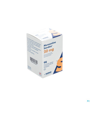 Memantine sandoz 20 mg comp pell 98 x  20 mg