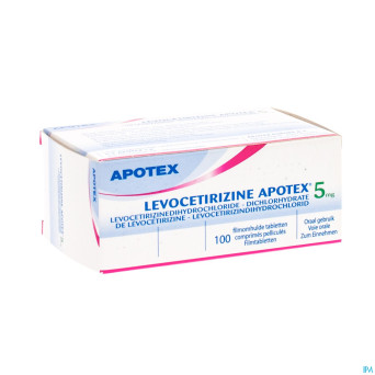 Levocetirizine apotex comp enrob 100 x  5 mg