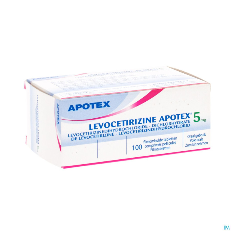 Levocetirizine apotex comp enrob 100 x  5 mg