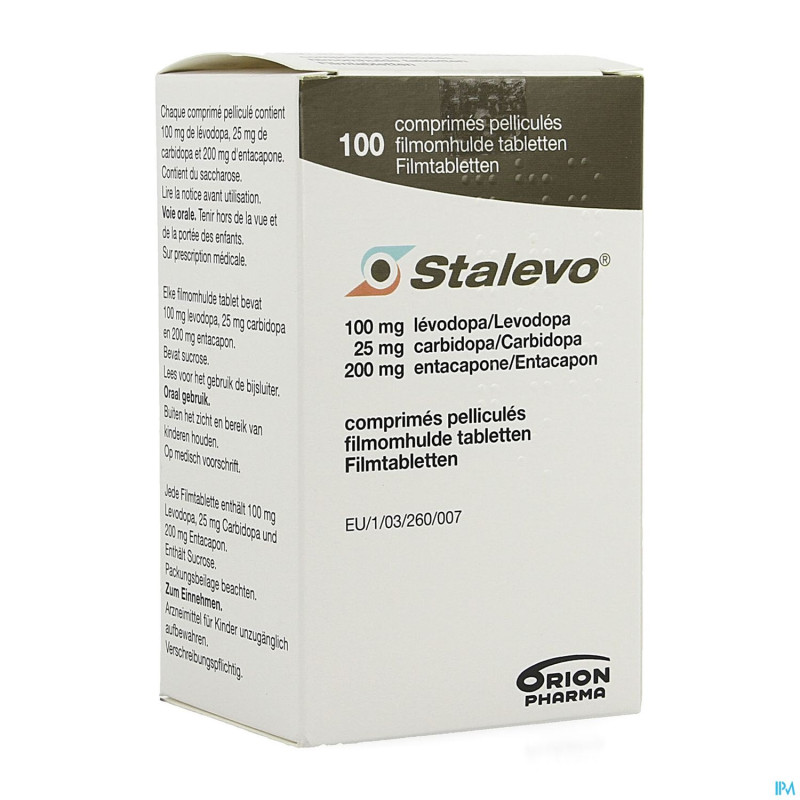 Stalevo 100/25,0/200 mg comp 100x 100 mg pip