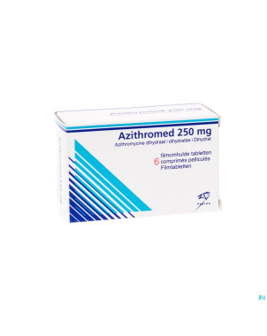 Azithromed 250 mg 3 ddd comp pell 6x250 mg