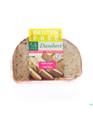 Damhert pain brun s/gluten  coupe    200g