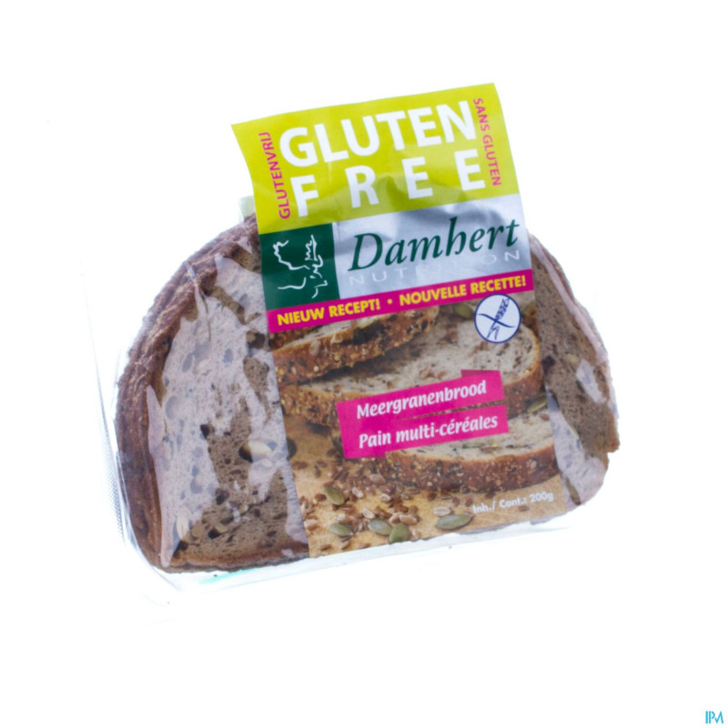 Damhert pain cereales s/gluten coupe    200g