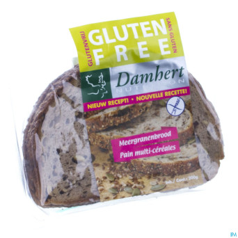 Damhert pain cereales s/gluten coupe    200g