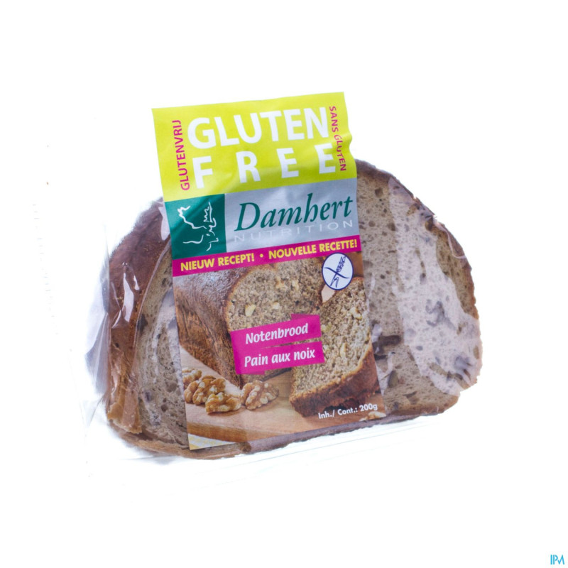 Damhert pain noix s/gluten coupe    200g