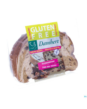 Damhert pain raisin coupe s/gluten    200g