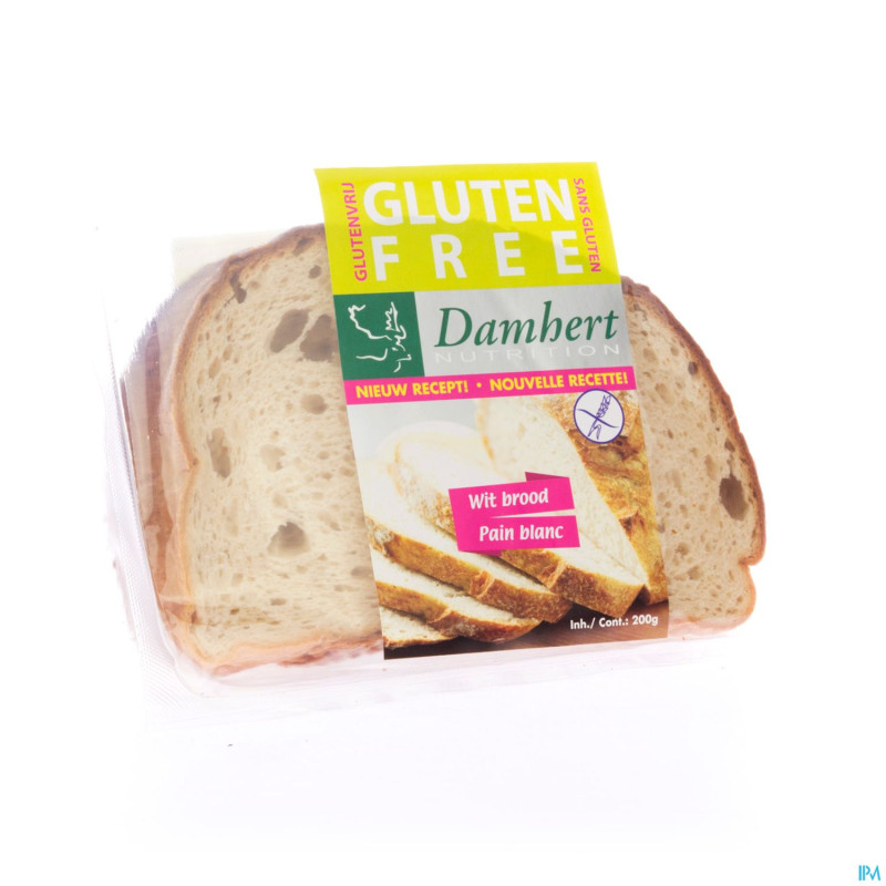 Damhert pain blanc s/gluten  coupe    200g