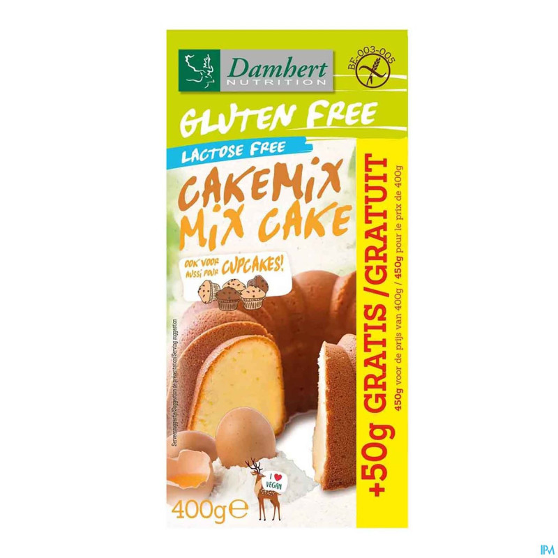 Damhert mix cake (cake-muffin) s/gluten    400g