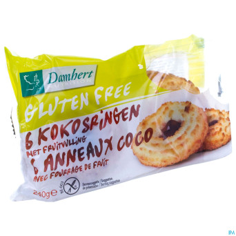 Damhert anneaux coco et fruit s/gluten    240g