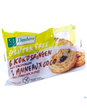Damhert anneaux coco et fruit s/gluten    240g