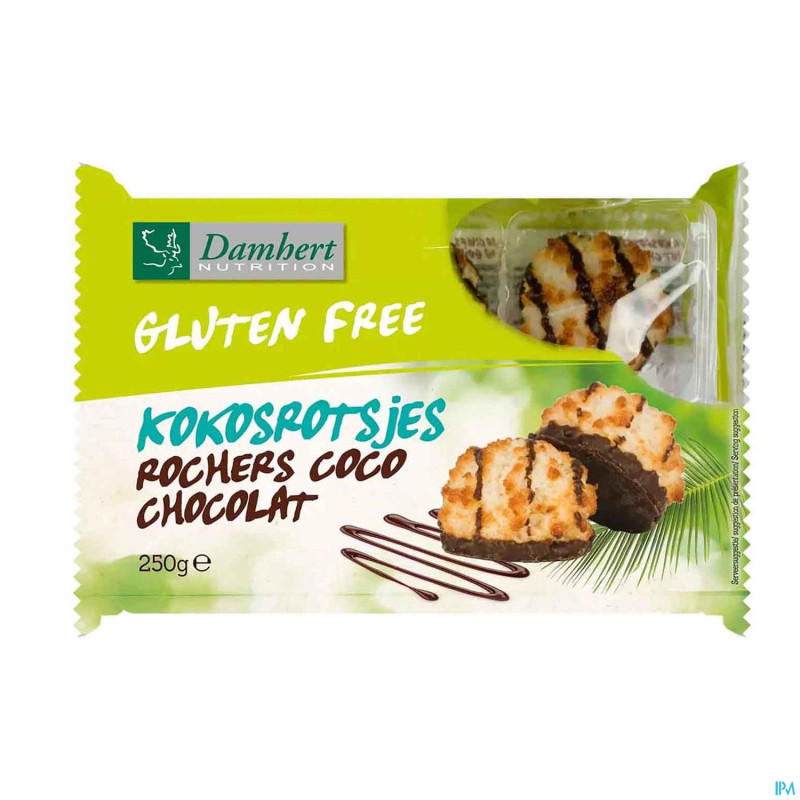 Damhert rochers de coco chocolate s/gluten    250g