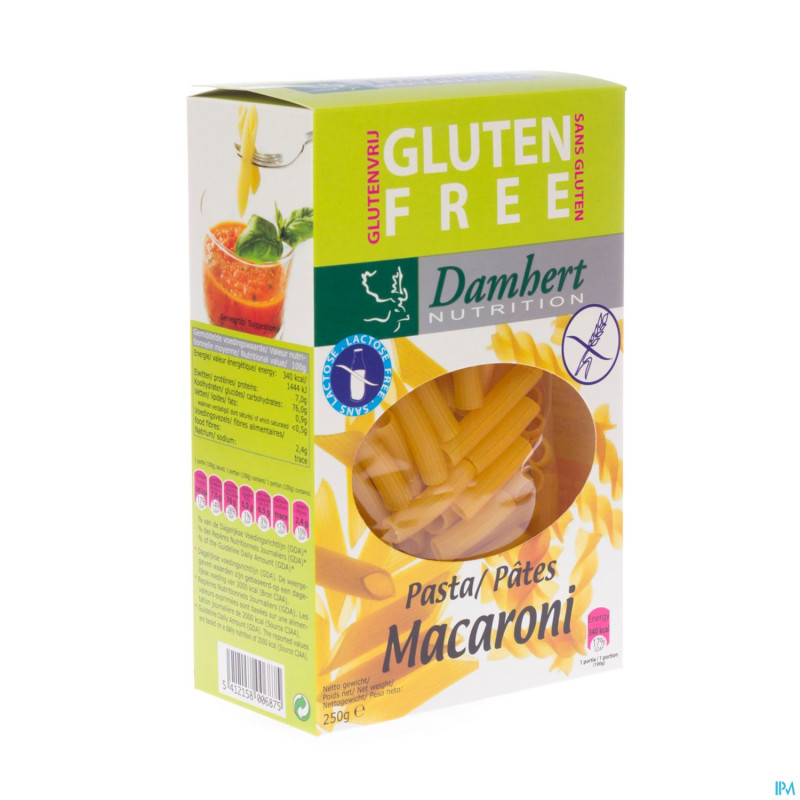 Damhert macaroni pates s/gluten    250g