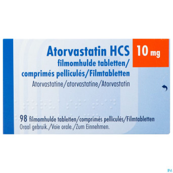 Atorvastatin hcs 10mg  comp pell 98