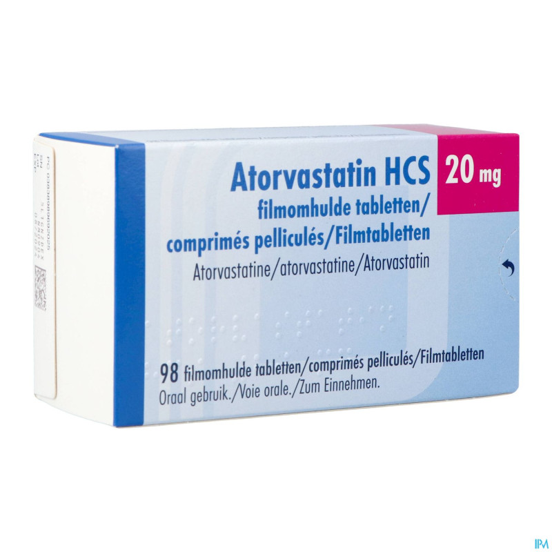 Atorvastatin hcs 20mg  comp pell 98