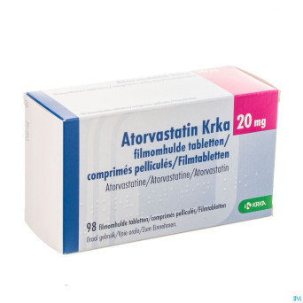 Atorvastatin hcs 20mg  comp pell 98