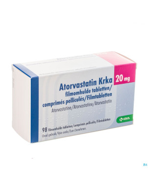 Atorvastatin hcs 20mg  comp pell 98