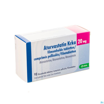 Atorvastatin hcs 20mg  comp pell 98
