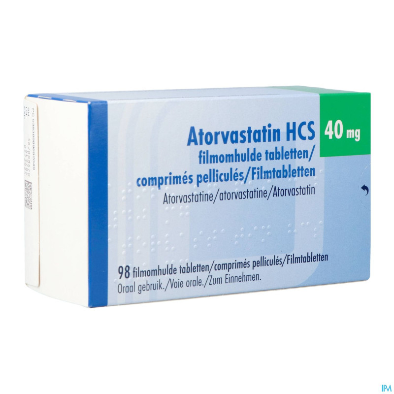 Atorvastatin hcs 40mg  comp pell 98