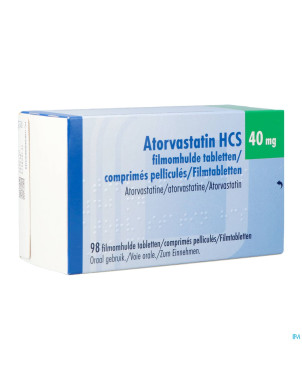Atorvastatin hcs 40mg  comp pell 98