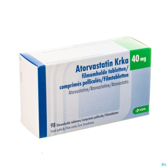 Atorvastatin hcs 40mg  comp pell 98
